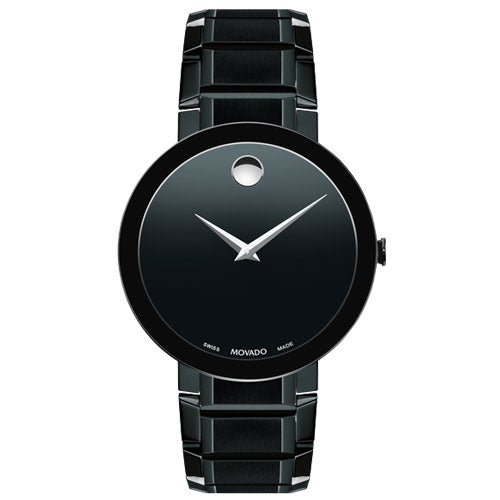 Movado Sapphire Black Dial Unisex 39mm
