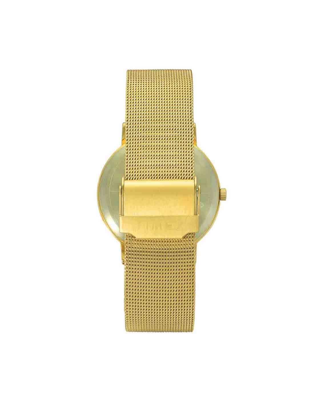 Fashion Silver Dial Gold Stainless Steel Strap