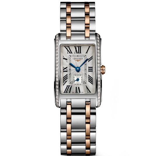 Silver watch with a white face on a transparent background
