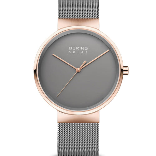 Bering Solar Grey Dial Men 39mm 14339-369