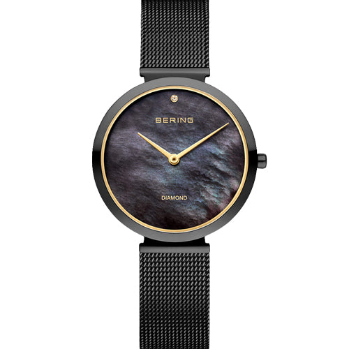 Bering Classic Black Mother-Of-Pearl Dial Women 32mm 18132-132
