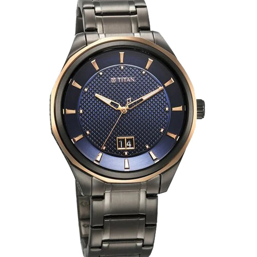 Titan Regalia Opulent Quartz Analog Silver Dial Silver Stainless Steel Strap Watch for Men 42.5mm 1829KM05