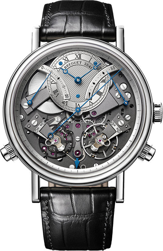 Breguet Tradition 7077 Skeleton Dial Black 44 MM Watch for Men