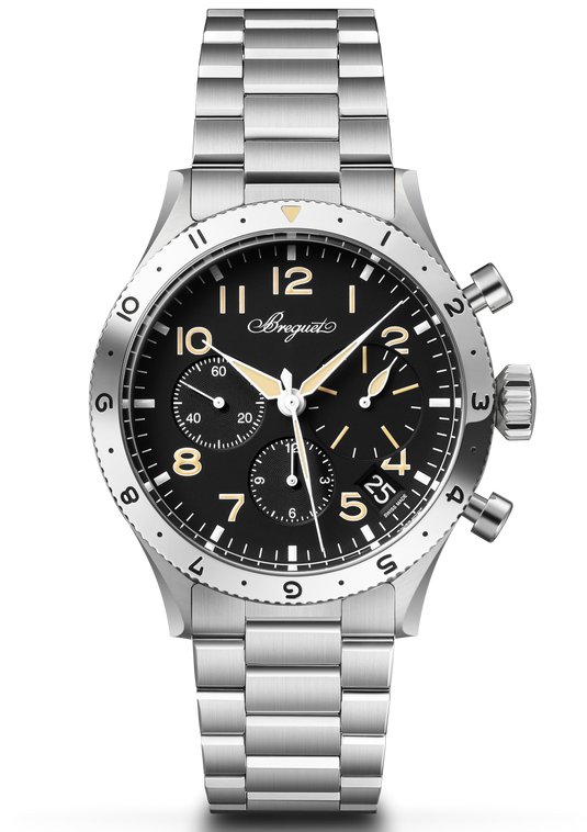 Breguet Type XX Chronograph Men's Black dial Silver Watch