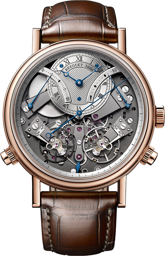 Breguet Tradition 7077 Skeleton Dial Brown 44 MM Watch for Men
