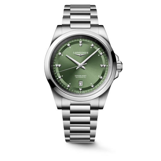 Longines Conquest Sunray Green Dial Men 41mm L38304076