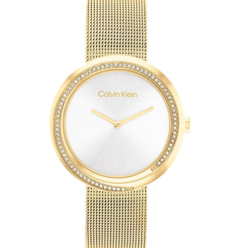 Calvin Klein Twisted Bezel White Dial Women 34mm 25200150