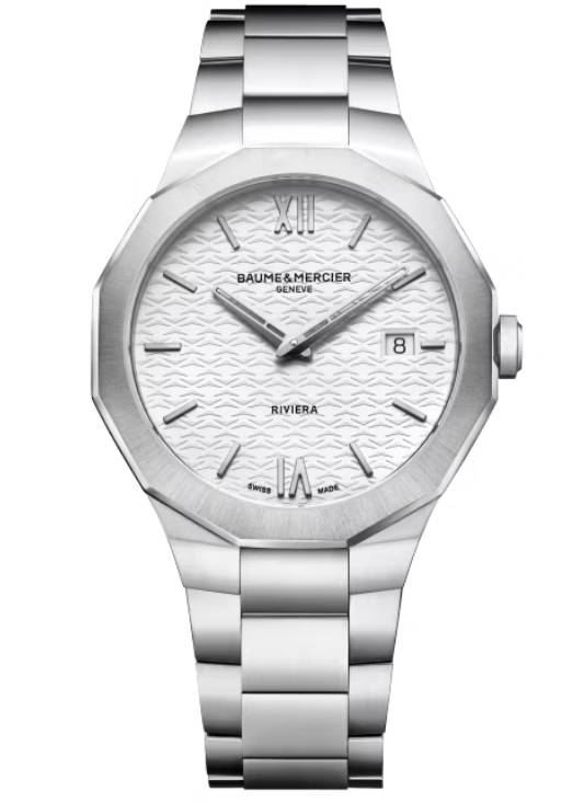 Baume & Mercier Riviera White, Opaline Dial 39mm Men M0A10845