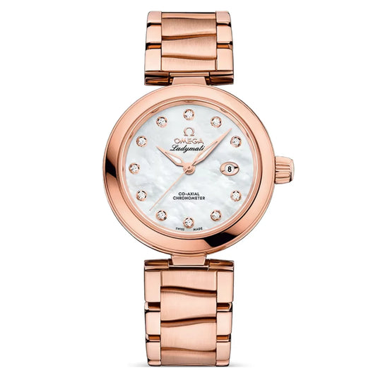 Omega De Ville Ladymatic Co‑Axial White Dial Women 34MM