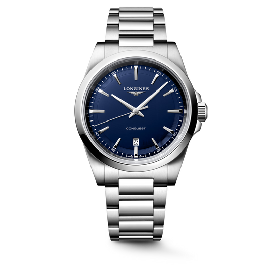 Longines Conquest Blue Sandblasted Dial Men 41mm L38604926