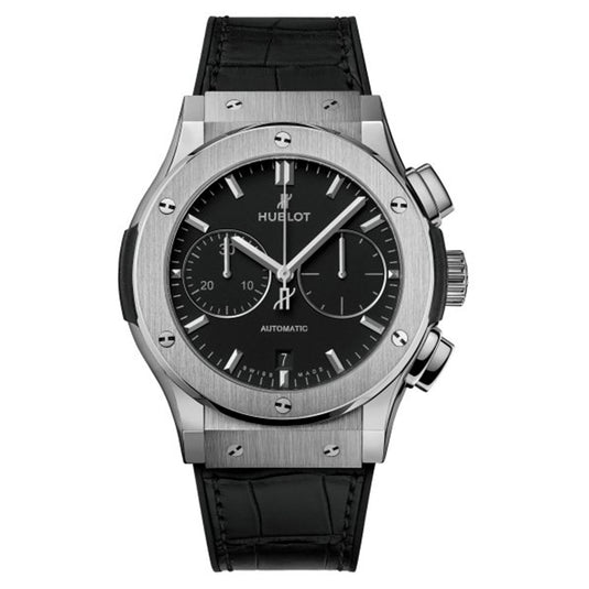 Hublot Classic Fusion Chronograph Titanium Black Dial Men 45mm