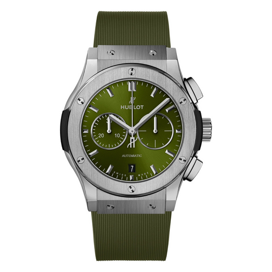 Hublot Classic Fusion Chronograph Titanium Green Green Sunray Dial 42 mm