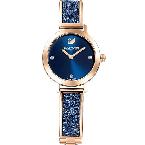 Swarovski Cosmic Rock Blue Dial with Rose Gold Watch for Women