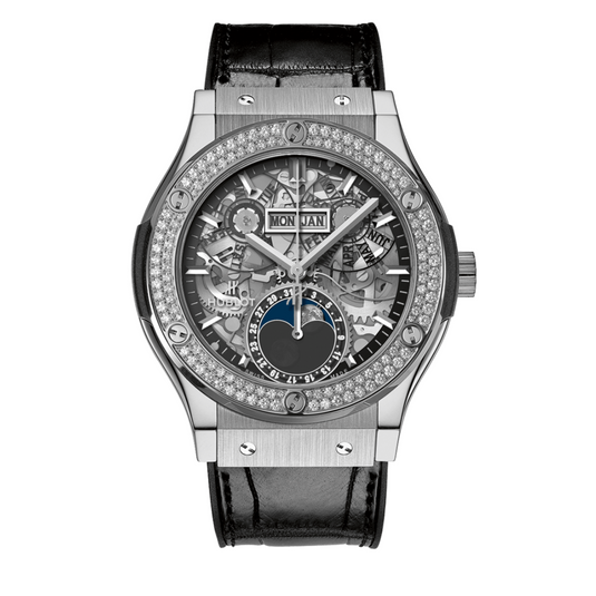 Hublot Classic Fusion Aerofusion Moonphase Titanium Green Sunray Dial 42 mm