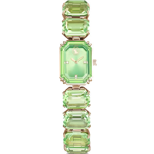 Swarovski Millenia Green Dial 23 MM with Green Crystal Strap Watch for Women