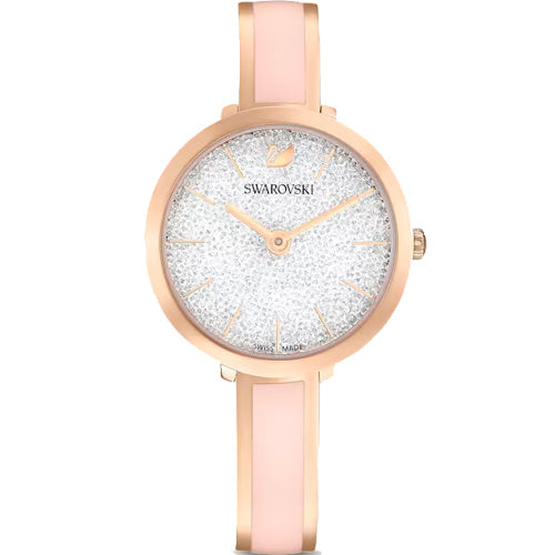 Swarovski Crystalline Delight White Crystal Dial & Pink Strap Watch for Women