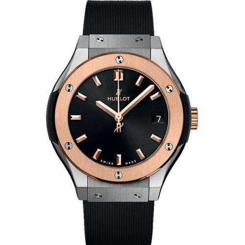 Hublot Classic Fusion Titanium King Gold Black Dial Men's Watch 33mm