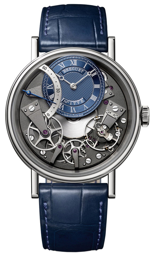 Breguet Tradition 7097 Skeleton Dial Blue 40 MM Watch for Men
