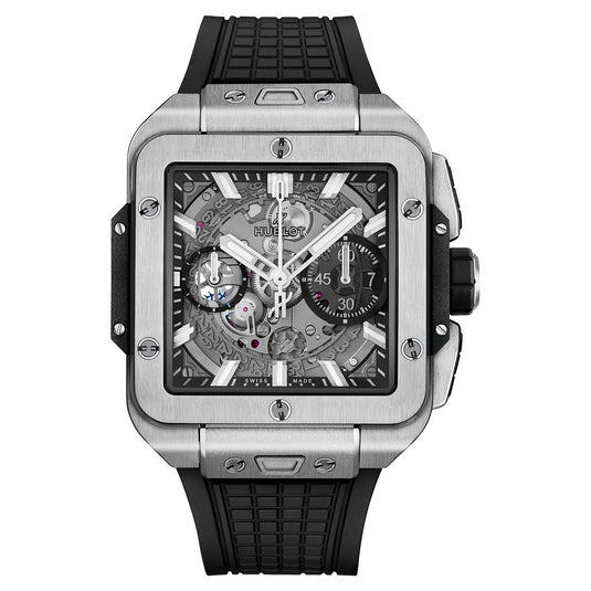 Hublot Square Bang Unico Titanium Skeleton Dial Men 42mm