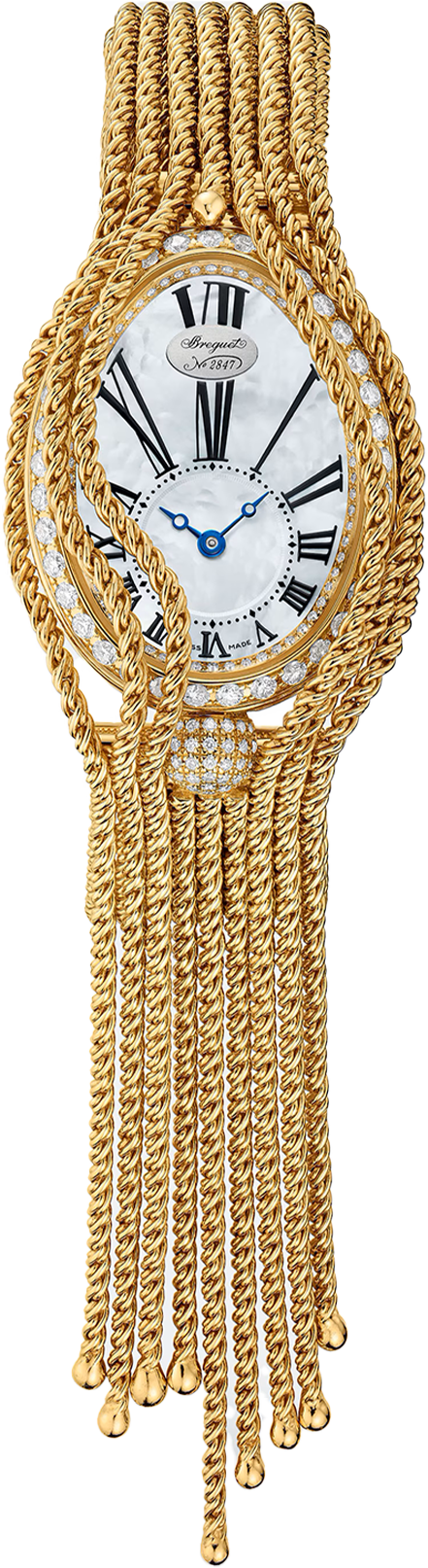 Breguet Reine De Naples Yellow Gold Chain 33 mm for Women