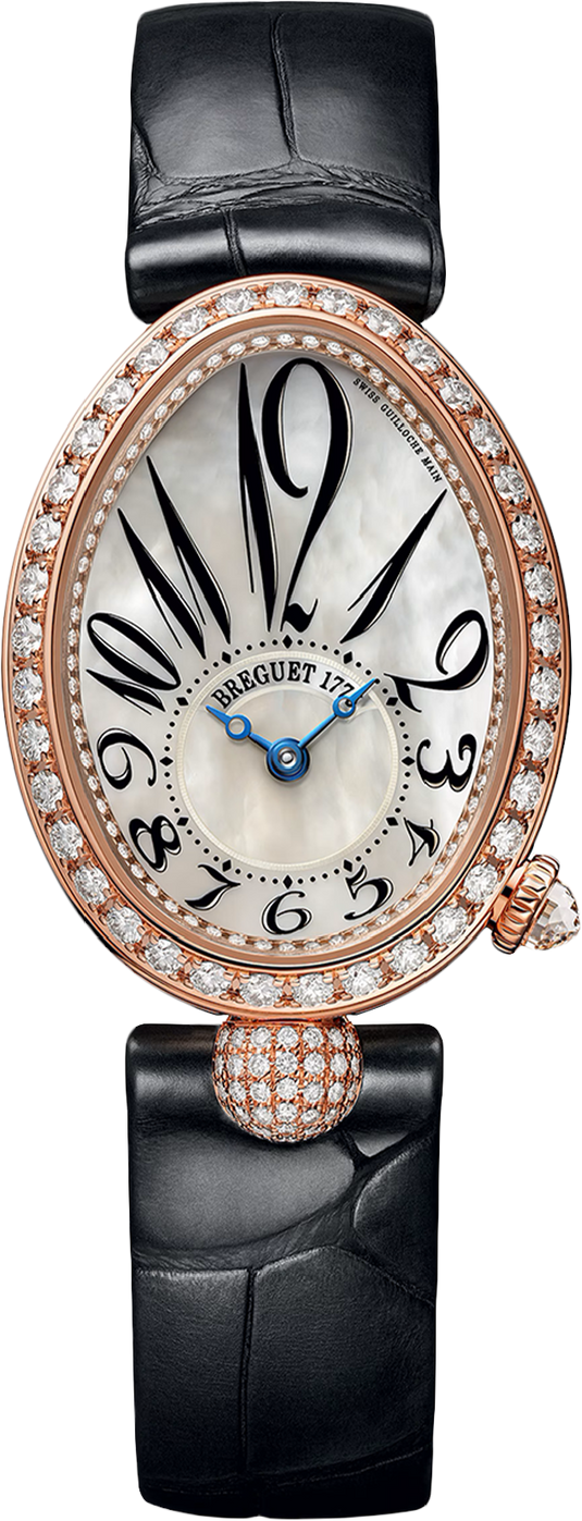 Breguet Reine De Naples Rose gold Chain 33 MM Watch for Women