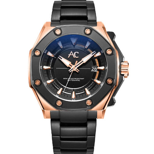 Alexandre Christie Black Dial Men 47mm 9601MABBRBA