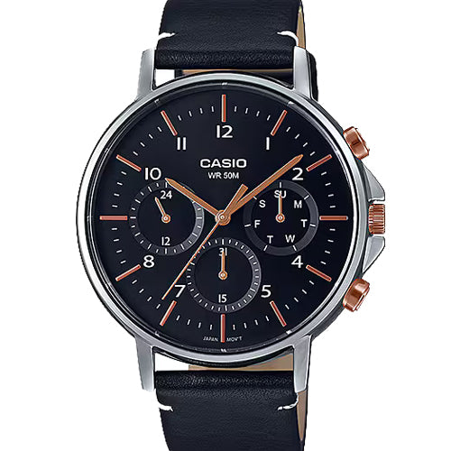 Casio Enticer MTP-E321 series Black Dial Men 44.7mm A1847 MTP-E321L-1AV