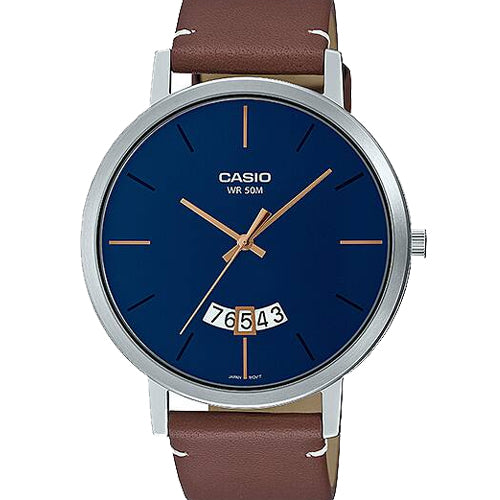 Casio Enticer Blue Dial Men 43mm A1870 MTP-B100L-2EV