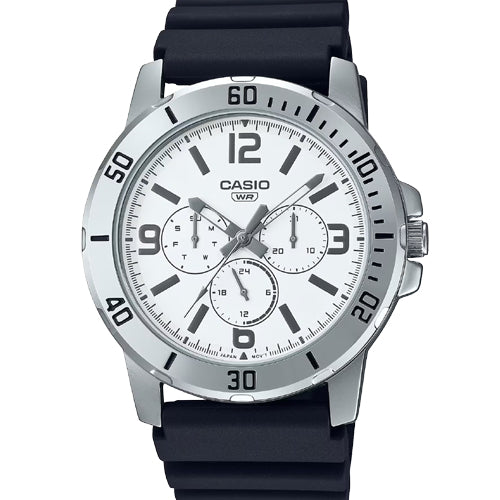 Casio Enticer Standard White Dial Men 45mm A2146 MTP-VD300-7B