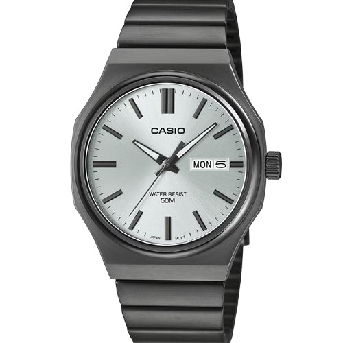 Casio Enticer Standard Silver Dial Men 37.5mm A2418 MTP-E735B-7AV