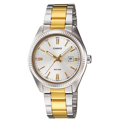 Casio Enticer LTP-1302 series White Dial Men 30.2mm A478 LTP-1302SG-7AV