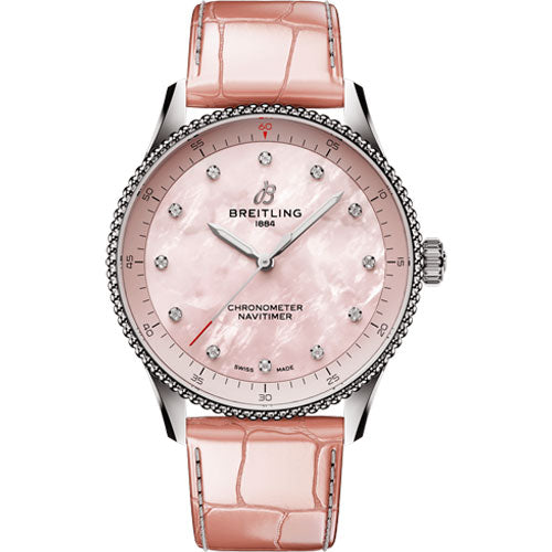 Breitling Navitimer Pink Dial Women 32mm