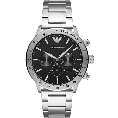 Emporio Armani Mario Black Dial Men 43mm
