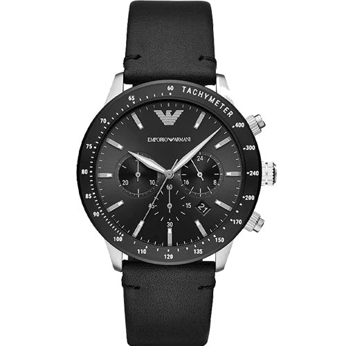 Emporio Armani Mario Black Dial Men 43mm