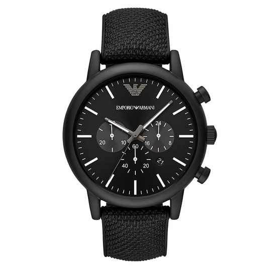 Emporio Armani Luigi Black Dial Men 46mm