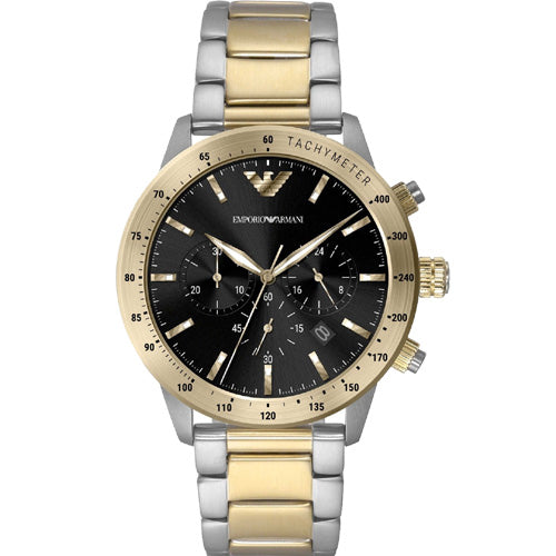 Emporio Armani Mario Black Dial Men 43mm