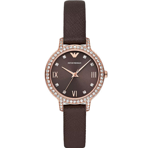 Emporio Armani Cleo Brown Dial Women 32mm