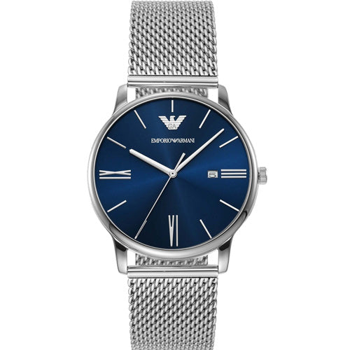 Emporio Armani Minimalist Blue Dial Men 42mm