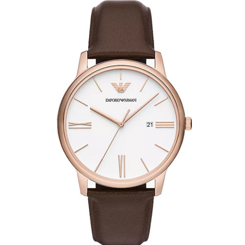 Emporio Armani Minimalist White Dial Men 42mm