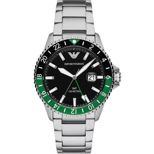 Emporio Armani Diver GMT Black Dial Men 42mm
