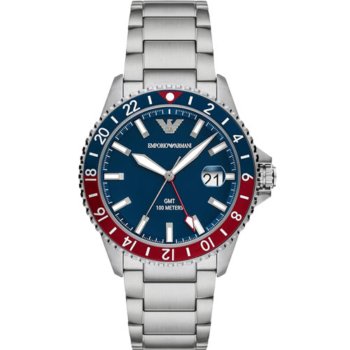 Emporio Armani Diver GMT Blue Dial Men 42mm