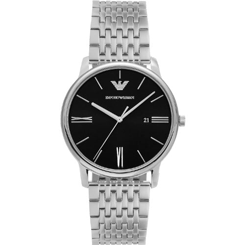 Emporio Armani Minimalist Black Dial Men 42mm