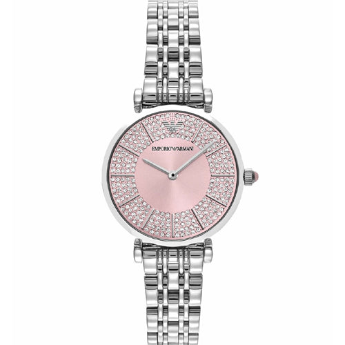 Emporio Armani Gianni T-Bar Pink Dial Women 32mm AR11686