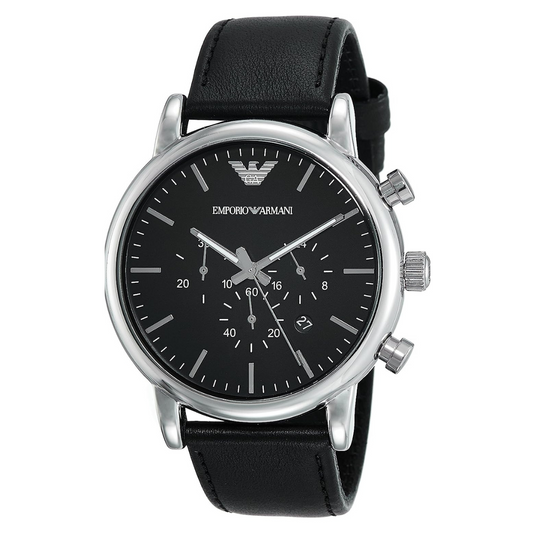 Emporio Armani Luigi Black Dial Men 46mm