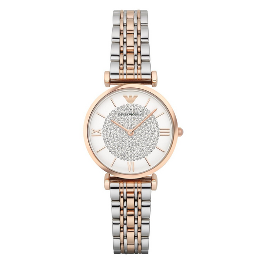 Emporio Armani Retro White Dial Women 39mm