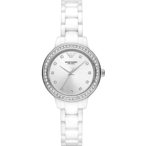 Emporio Armani Cleo Silver Dial Women 32mm