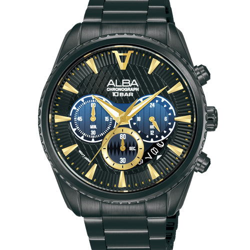 Alba Signa Black Dial Men 43mm AT3J09X1