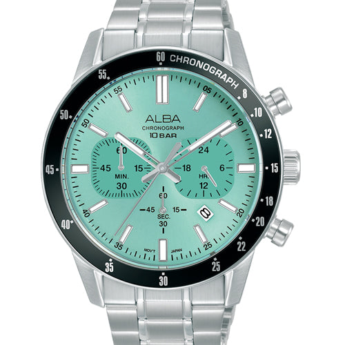 Alba Active Green Dial Men 44mm AT3J83X1