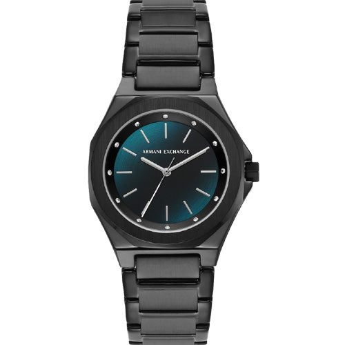 Armani Exchange Andrea Black & Blue Dial Women 34mm