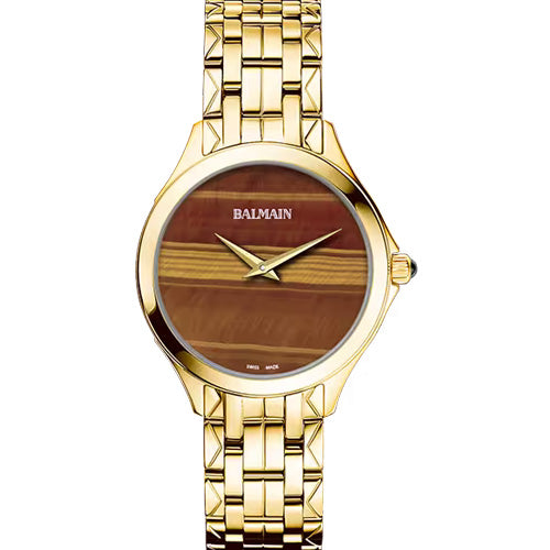 Balmain Flamea II Natural Stones Tiger's Eye Dial Women 34mm